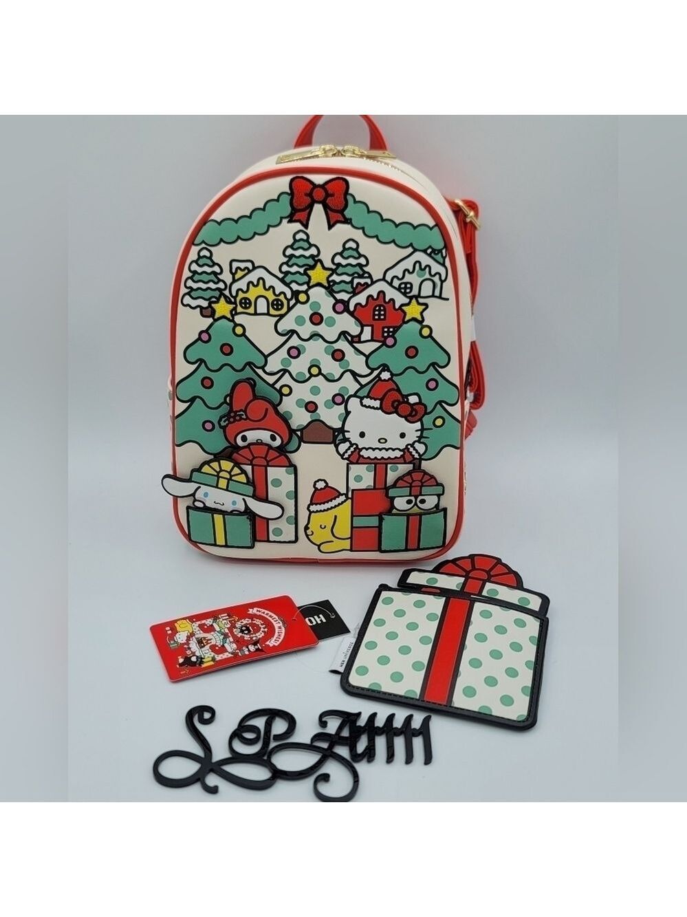 Hello Kitty & Friends Christmas Backpack & Card Holder Wallet NEW #1614